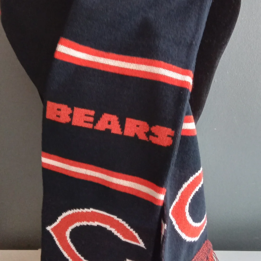 Chicago Bears NFL‎ Knit Scarf Team Logo Winter Warm Football Fan Gear